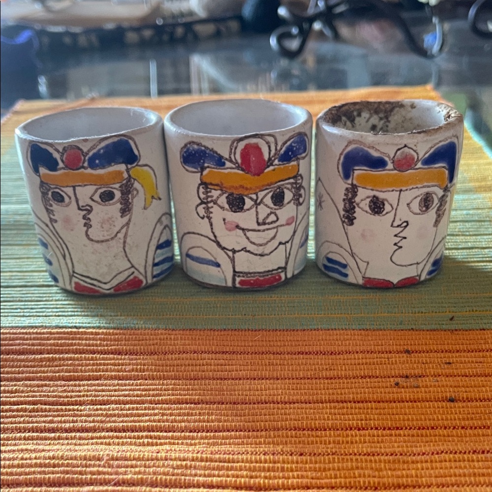 Hand-Painted Ceramic expresso glasses Desmond Italy